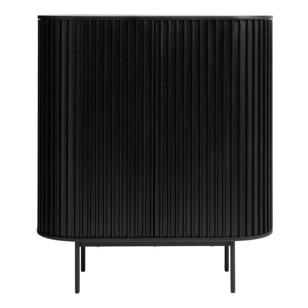 Černá skříňka v dekoru dubu 125x110 cm Siena – Unique Furniture - Bonami.cz