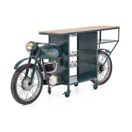 Barový pult s dřevěnou deskou Triumph Bike - 218*56*102cm Massivum