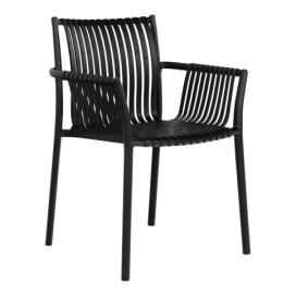 House Nordic Plastová zahradní židle TULSA černá