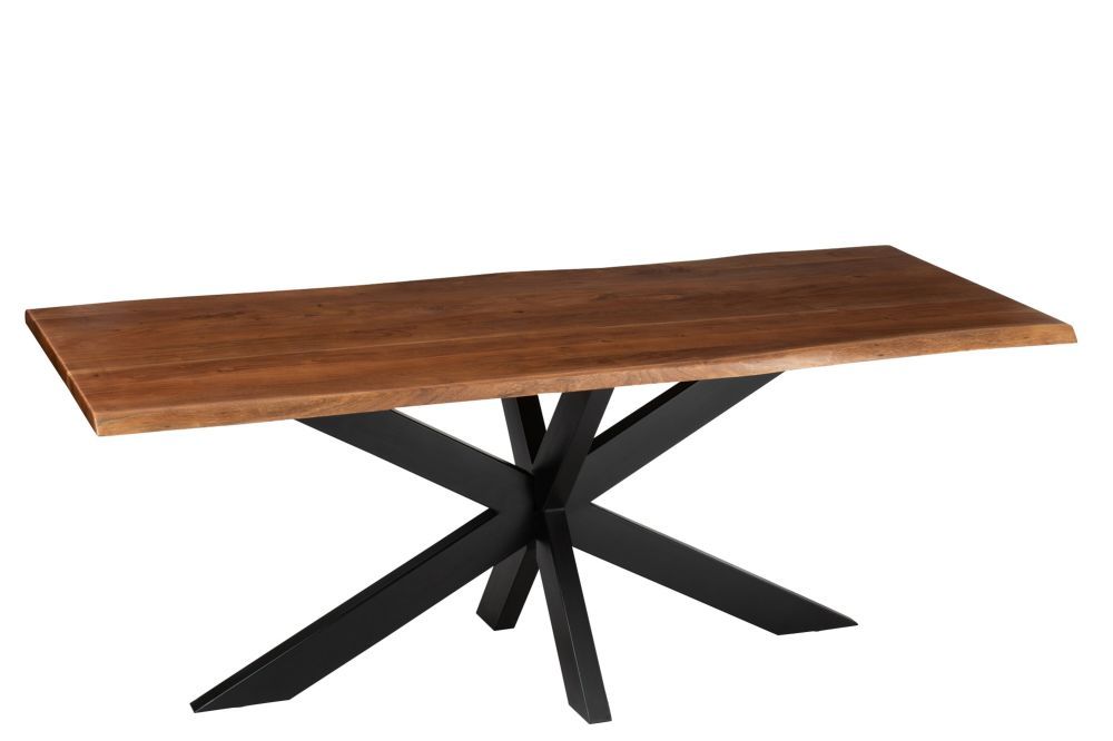 Tmavě hnědý obdélníkový jídelní stůl s deskou z akáciového dřeva Gerard Acacia - 200*90*76 cm J-Line by Jolipa - LaHome - vintage dekorace