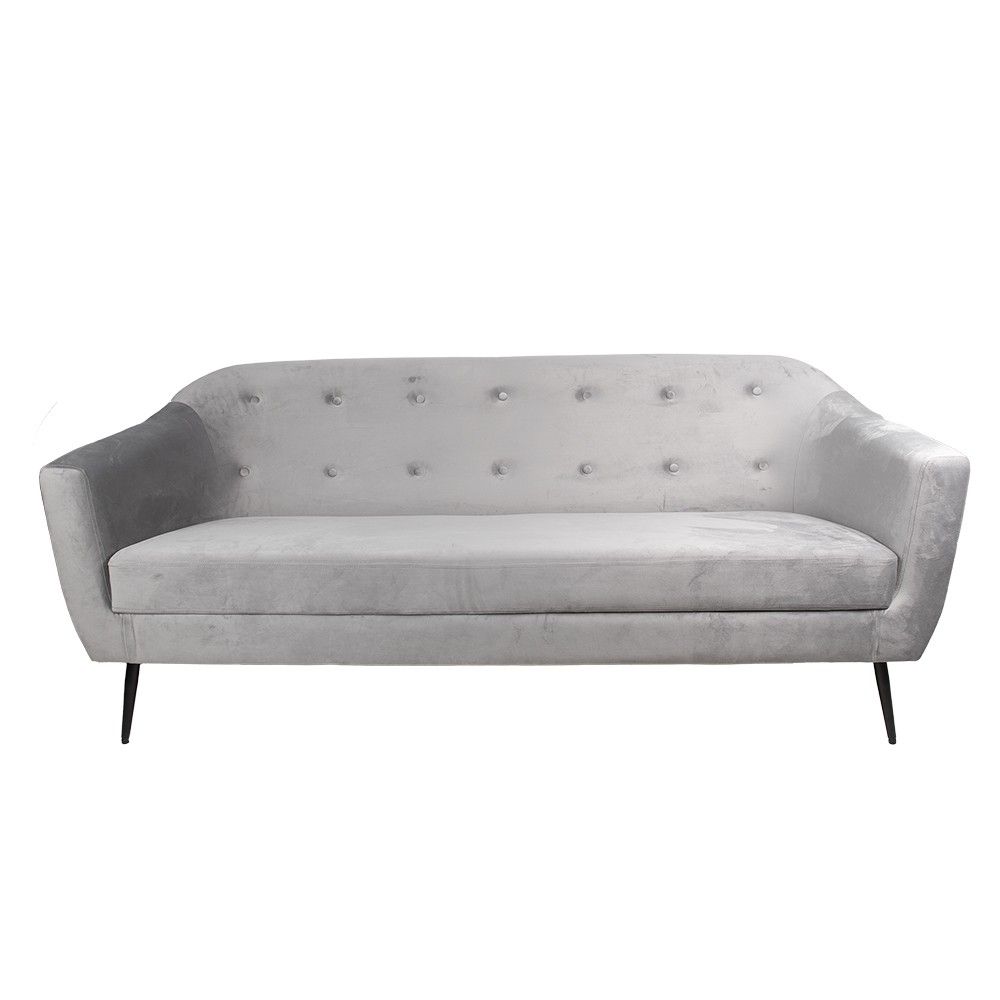 Šedá sofa pro tři Elodie - 190*79*79 cm Clayre & Eef - LaHome - vintage dekorace