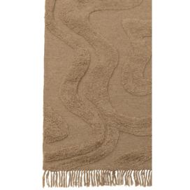 Béžový koberec se střapci Tufted - 230*160cm J-Line by Jolipa
