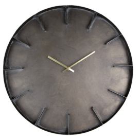 Šedé antik nástěnné kovové hodiny Philco - Ø 49*5 cm / 1*AA Clayre & Eef