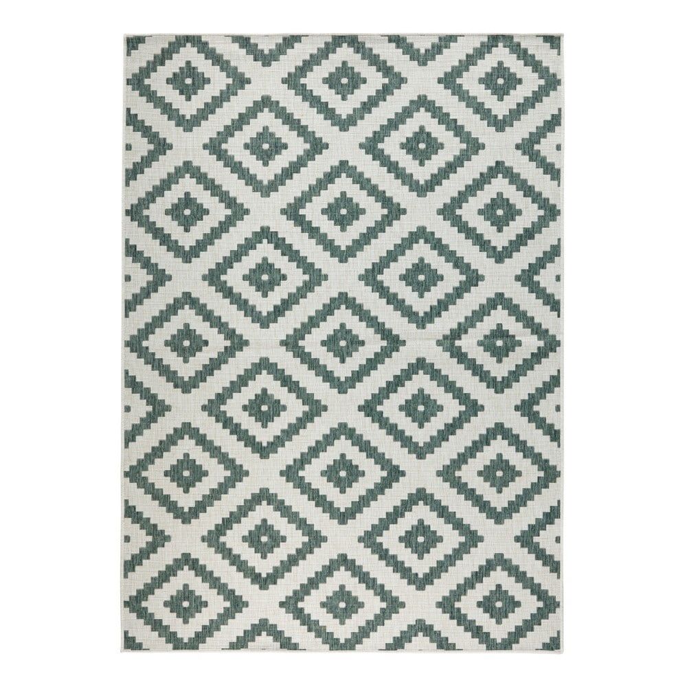 Zeleno-krémový venkovní koberec NORTHRUGS Malta, 200 x 290 cm - Bonami.cz