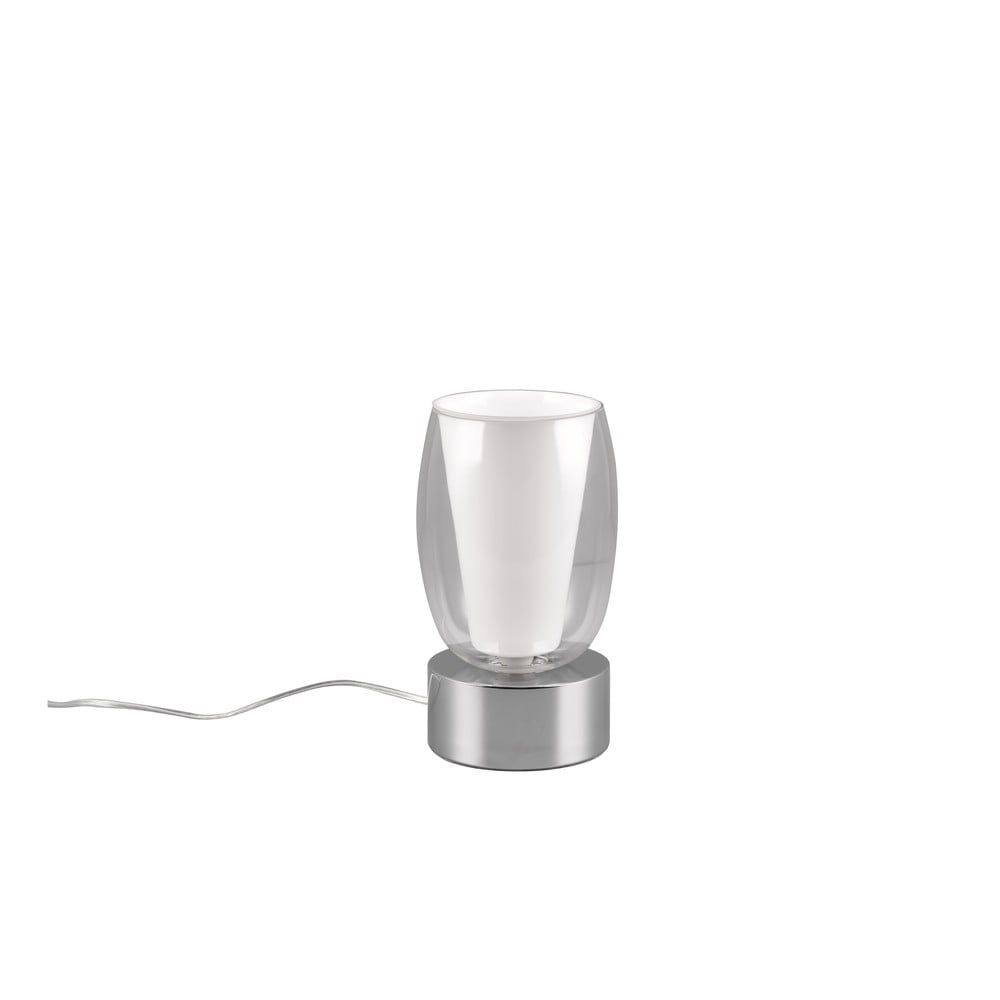 Stolní lampa se skleněným stínidlem v černo-stříbrné barvě (výška 24 cm) Barret – Trio Select - Bonami.cz