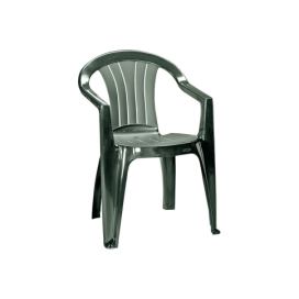 Tmavě zelená plastová zahradní židle Sicilia – Keter