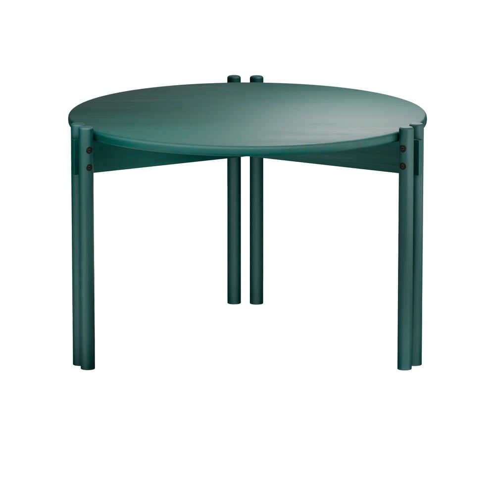 Modrý kulatý konferenční stolek z borovicového dřeva ø 60 cm Sticks – Karup Design - Bonami.cz