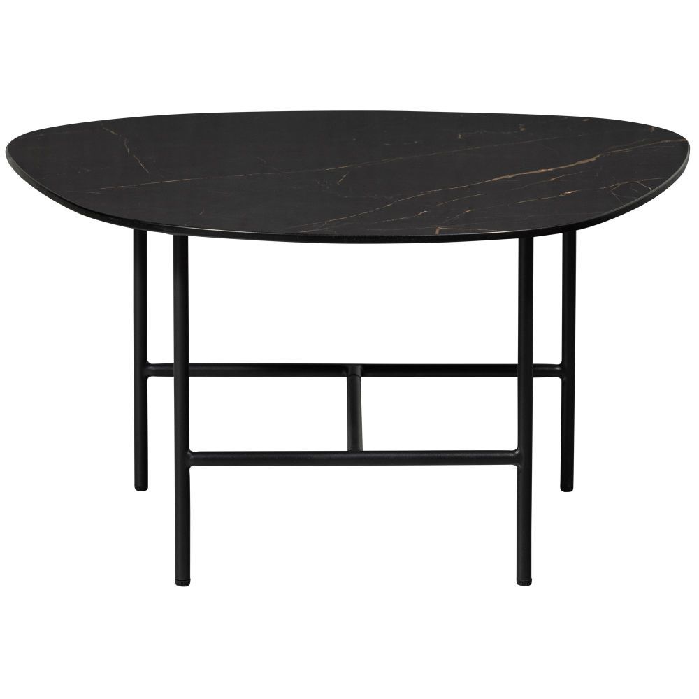 WOOD Konferenční stolek VAJEN černý s mramorovým vzorem 70x70 cm - iodesign.cz