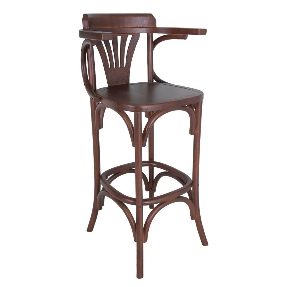 Hnědá barová židle z jilmového dřeva (výška sedáku 77 cm) Montmartre – Antic Line - Bonami.cz