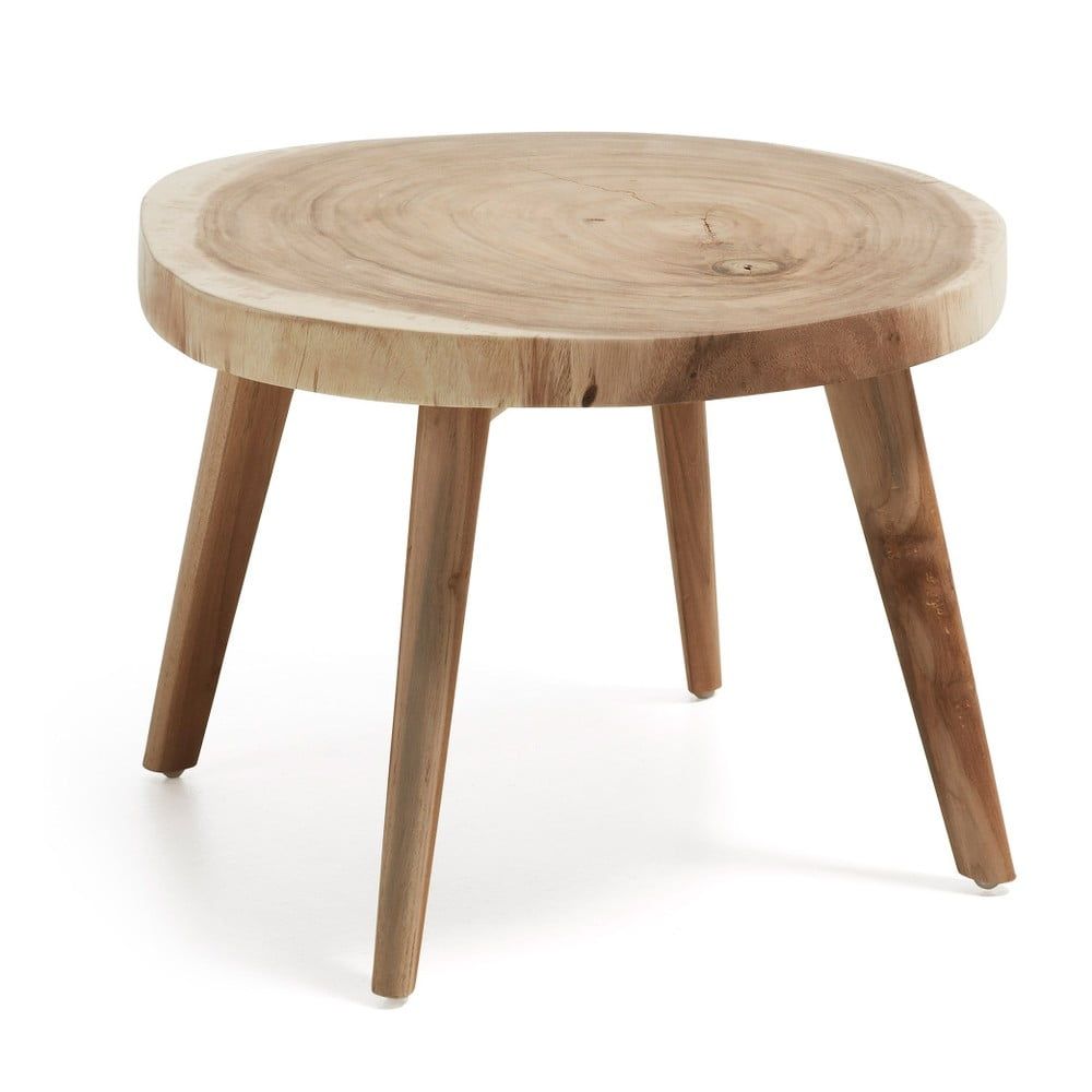 Kulatý odkládací stolek z masivu munggur ø 65 cm Wellcres – Kave Home - Bonami.cz