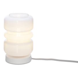 Bílá stolní lampa se skleněným stínidlem (výška 23 cm) Verona – it\'s about RoMi