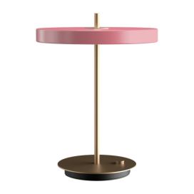 Růžová LED stmívatelná stolní lampa s kovovým stínidlem (výška 41,5 cm) Asteria Table – UMAGE