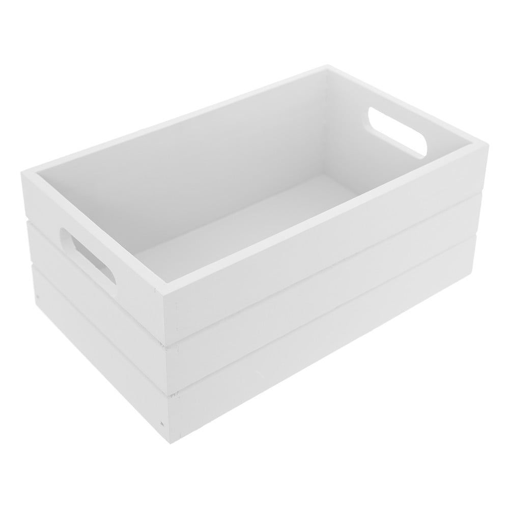 Bílý dřevěný úložný box 36x26x15 cm – Orion - Bonami.cz