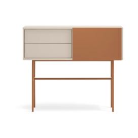 Konzolový stolek v béžovo-cihlové barvě 35x110 cm Nube – Teulat