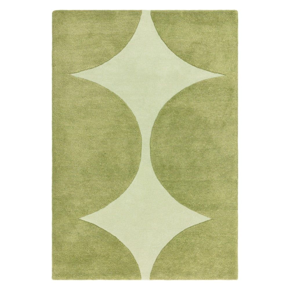 Zelený ručně tkaný vlněný koberec 200x290 cm Canvas – Asiatic Carpets - Bonami.cz