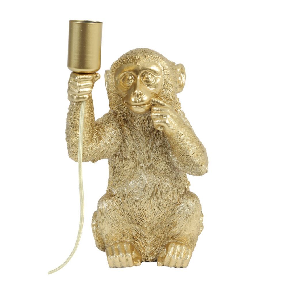 Zlatá stolní lampa s opičkou Monkey S - 20*19*34 cm/40W Light & Living - LaHome - vintage dekorace