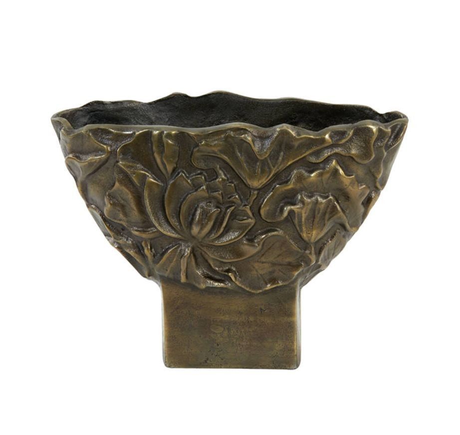 Bronzová antik kovová váza Palesa antique bronze L - 34*13*24 cm Light & Living - LaHome - vintage dekorace