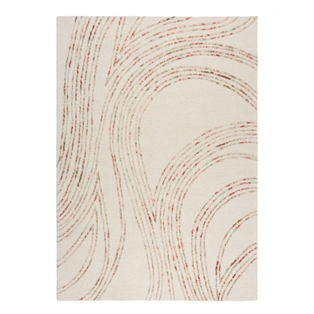 Oranžovo-krémový vlněný koberec 160x230 cm Abstract Swirl – Flair Rugs - Bonami.cz