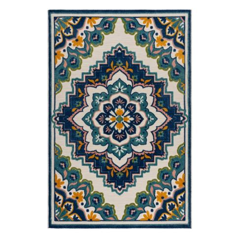 Modrý venkovní koberec 120x170 cm Beach Floral – Flair Rugs Bonami.cz