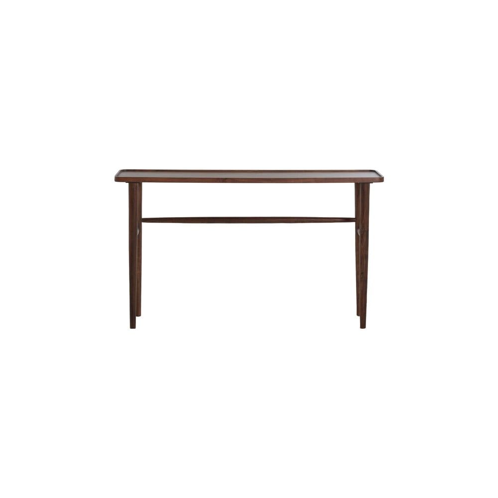 Hnědý konzolový stolek z masivu akácie 30x140 cm Qiano – Light & Living - Bonami.cz