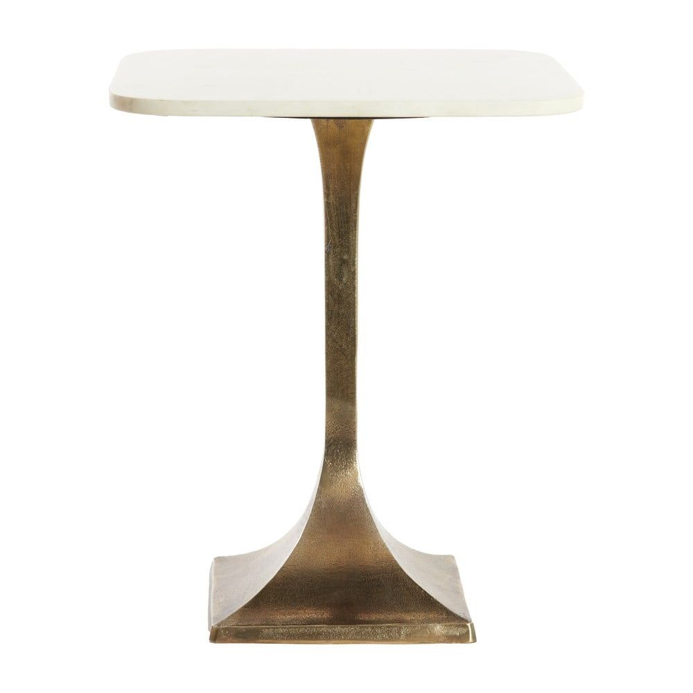 Odkládací stolek s deskou v dekoru mramoru ø 45 cm Rickerd – Light & Living - Bonami.cz