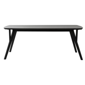 Černý jídelní stůl s deskou z akácie 100x220 cm Quenza – Light & Living