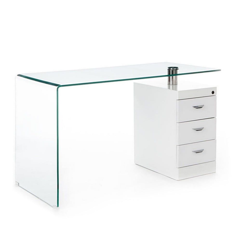 Pracovní stůl se skleněnou deskou 65x125 cm Bow – Tomasucci - Bonami.cz