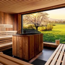 Sauna s velkým oknem