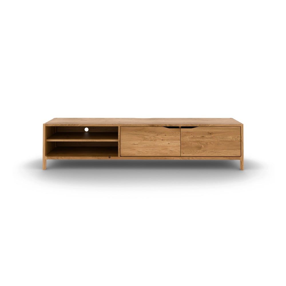TV stolek z dubového dřeva v přírodní barvě 200x48 cm Twig – The Beds - Bonami.cz