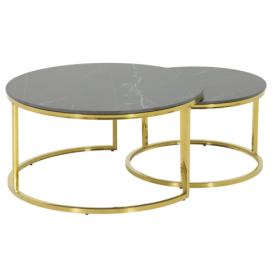 Konferenční stolek JOELE CT šedá/zlatá
