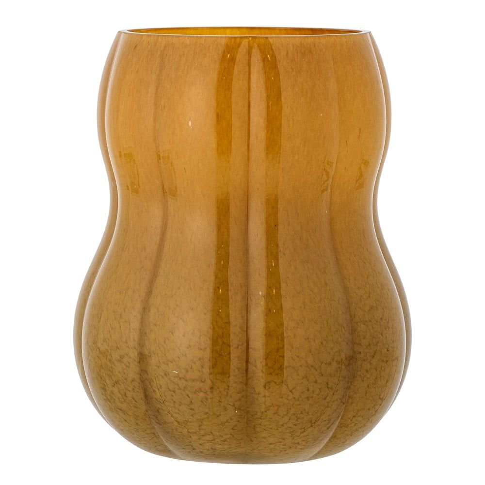 Hnědá skleněná ručně vyrobená váza (výška 20 cm) Pumpkin – Bloomingville - Bonami.cz