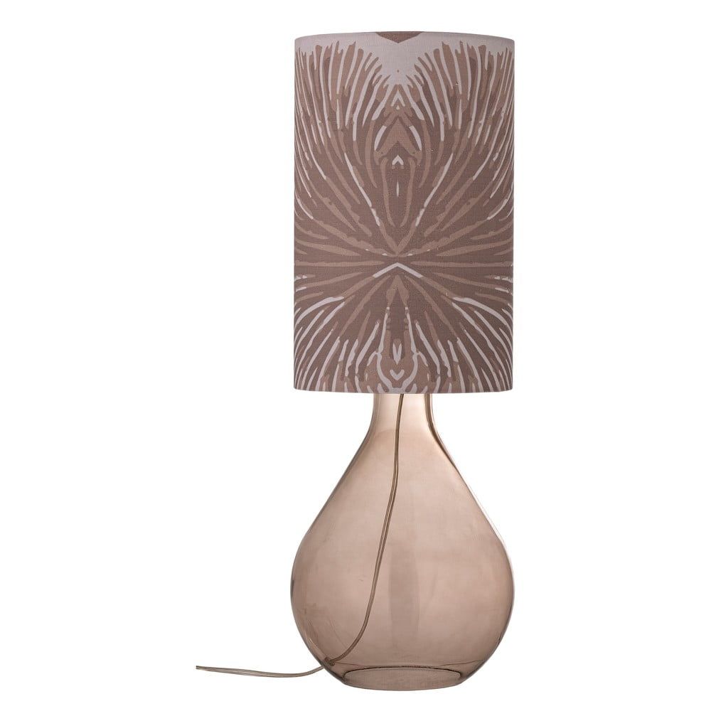 Hnědá stolní lampa s textilním stínidlem (výška 65 cm) Leni – Bloomingville - Bonami.cz