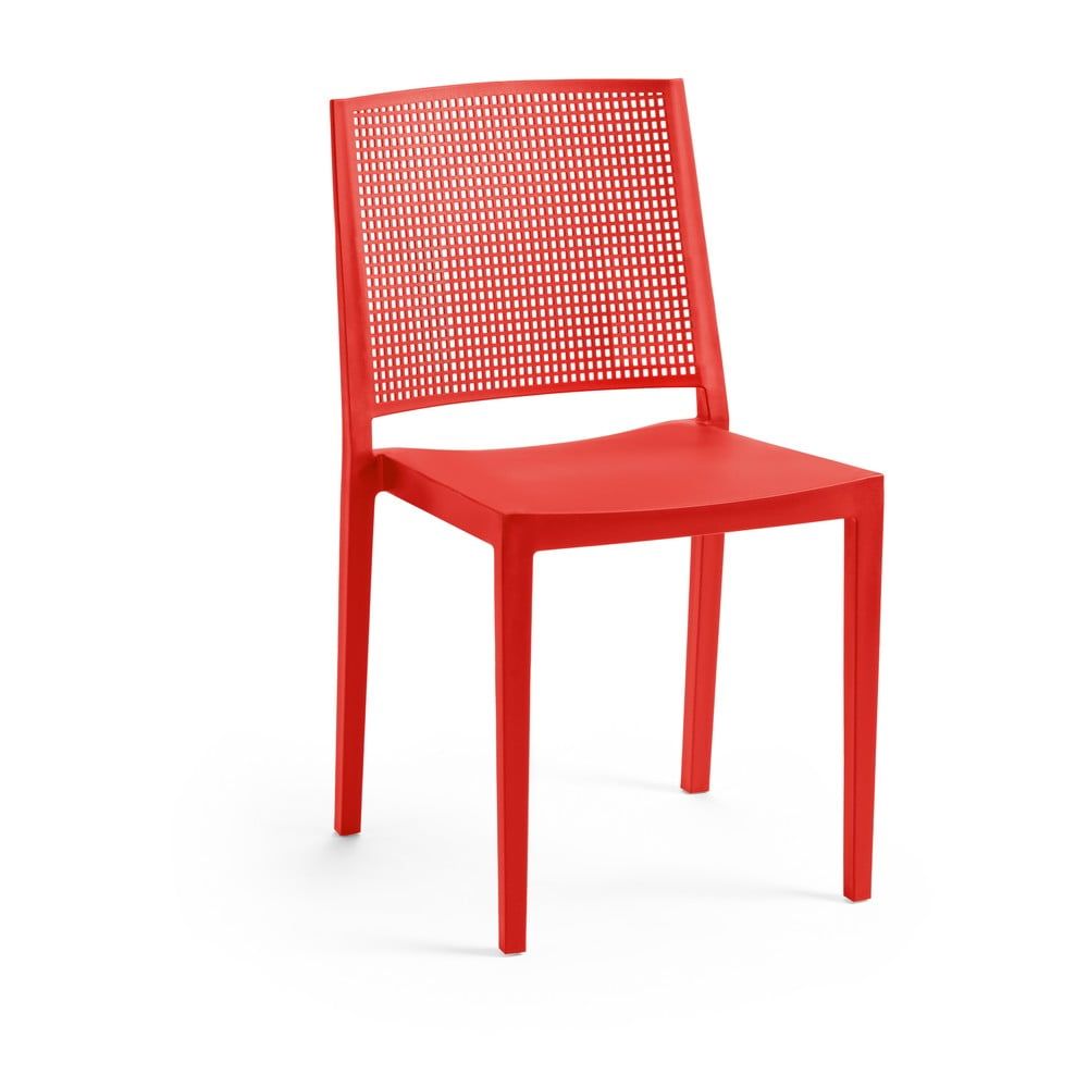 Červená plastová zahradní židle Grid – Rojaplast - Bonami.cz