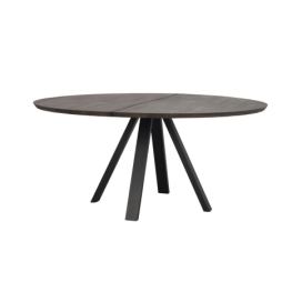 ROWICO Jídelní stůl CARRADALE kulatý tmavě hnědý ø150 cm