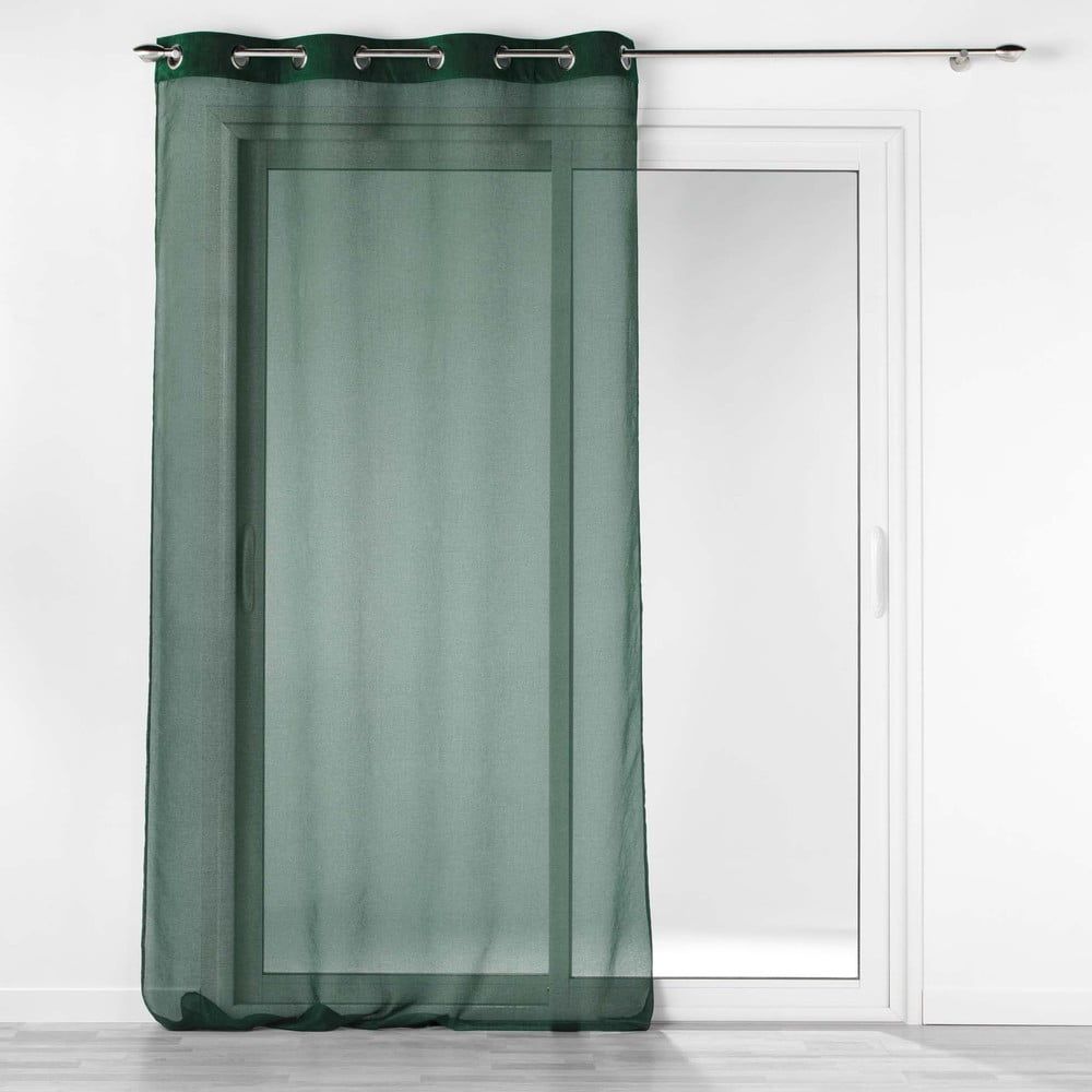 Zelená voálová záclona 140x240 cm Casual – douceur d\'intérieur - Bonami.cz