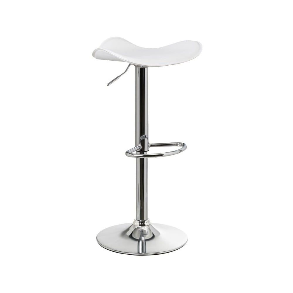 Bílé barové židle s nastavitelnou výškou z imitace kůže v sadě 2 ks (výška sedáku 73 cm) – Casa Selección - Bonami.cz