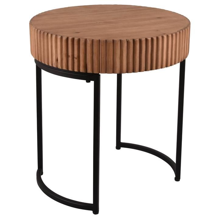 Přístavný stolek DARIA černá/přírodní - SCONTO Nábytek s.r.o.