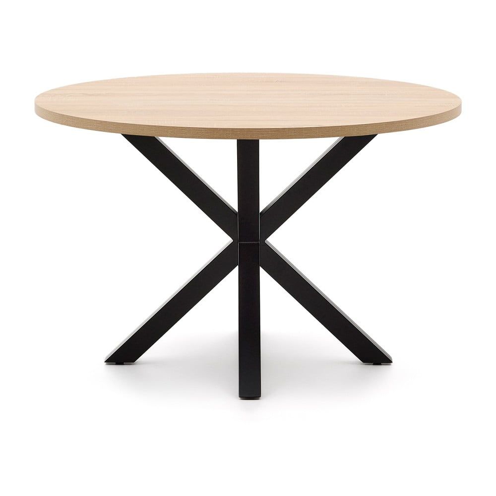 Kulatý jídelní stůl v černo-přírodní barvě ø 120 cm Argo – Kave Home - Bonami.cz