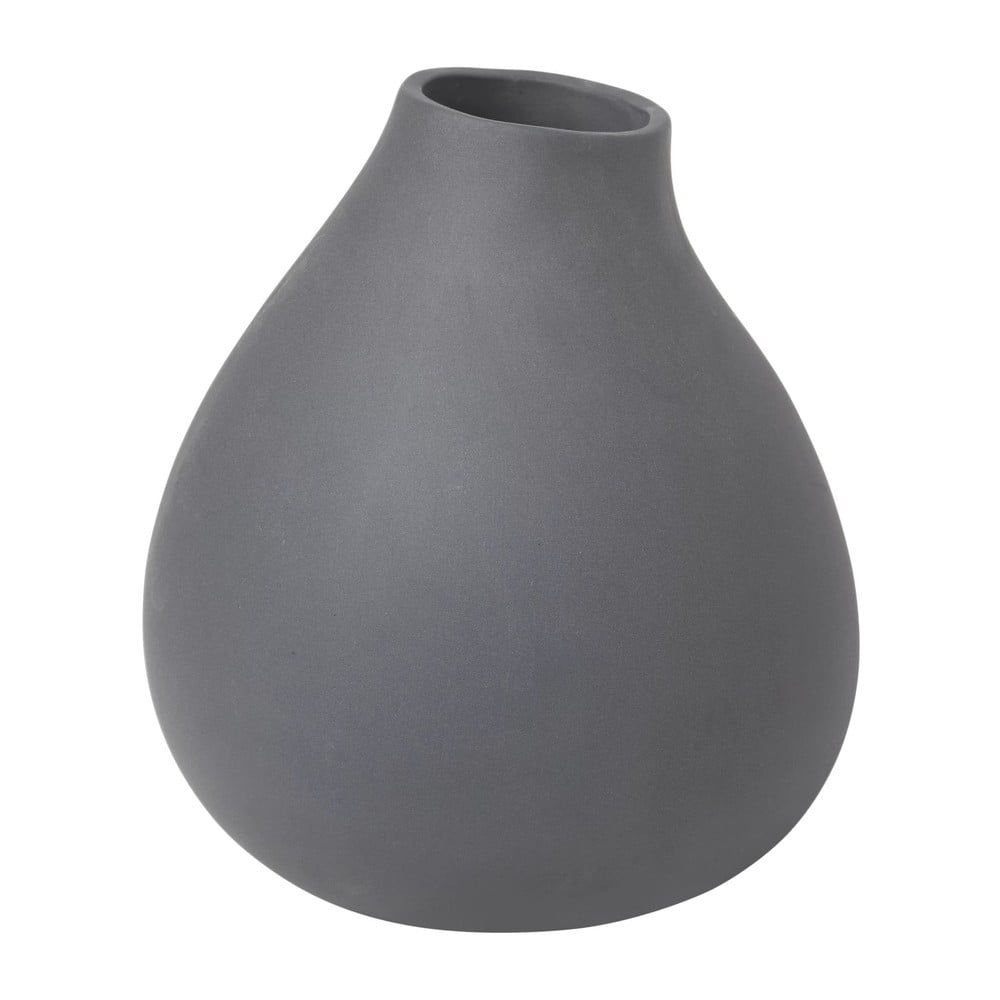 Tmavě šedá porcelánová váza (výška 17 cm) Nona – Blomus - Bonami.cz