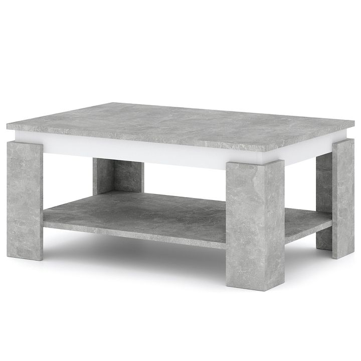 Konferenční stolek TURIA beton/bílá - SCONTO Nábytek s.r.o.