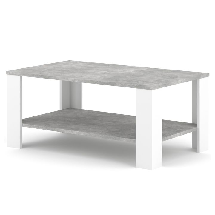 Konferenční stolek TAGUS beton/bílá - SCONTO Nábytek s.r.o.