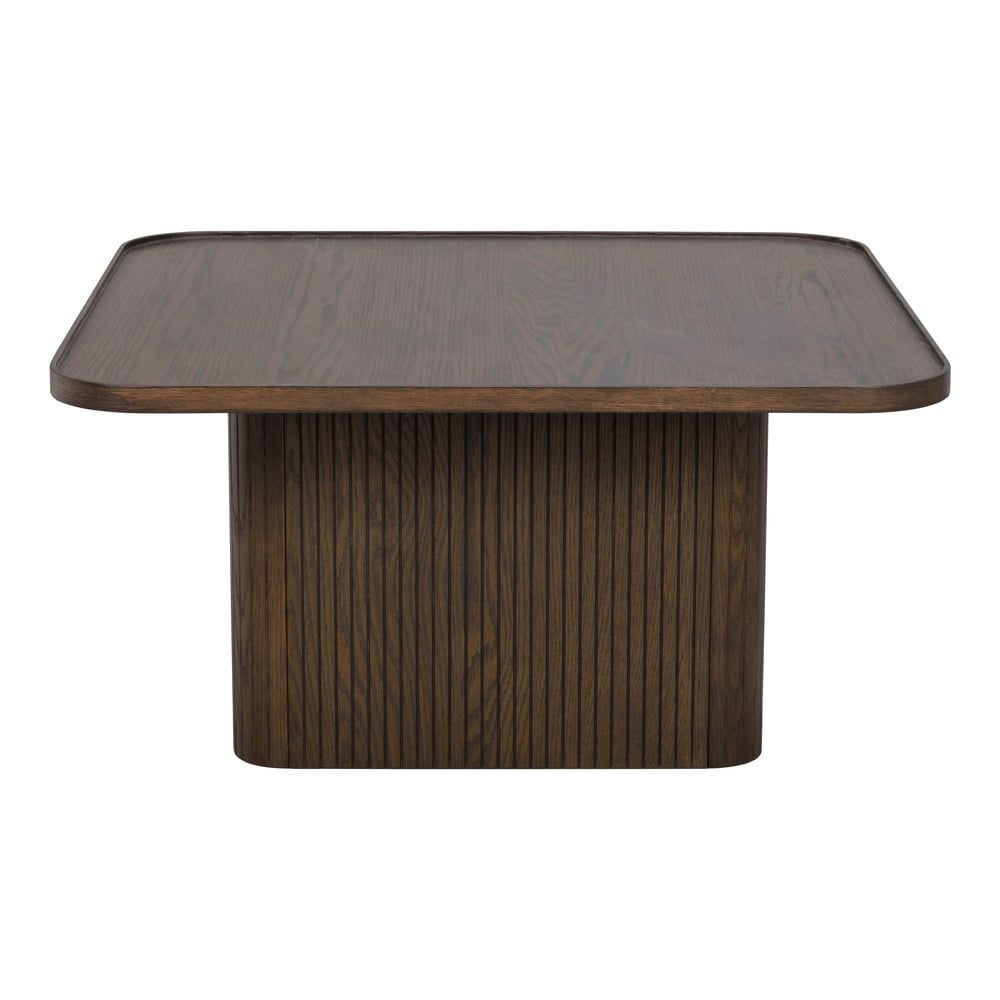 Tmavě hnědý konferenční stolek v dekoru dubu ø 80 cm Sullivan – Rowico - Bonami.cz