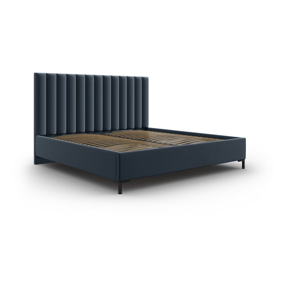 Tmavě šedá čalouněná dvoulůžková postel s úložným prostorem s roštem 160x200 cm Casey – Mazzini Beds - Bonami.cz