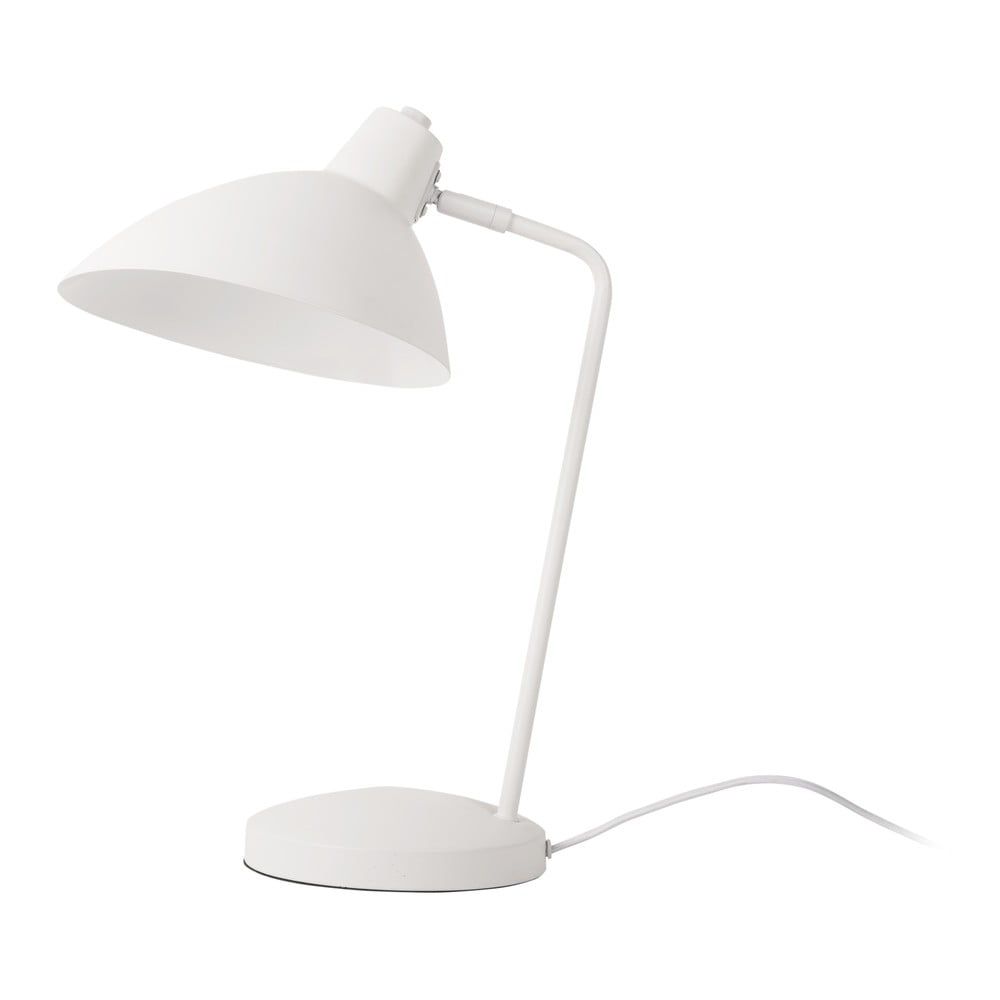 Bílá stolní lampa s kovovým stínidlem (výška 49 cm) Casque – Leitmotiv - Bonami.cz