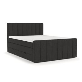 Černá boxspring postel s úložným prostorem 160x200 cm Ruby – Maison de Rêve