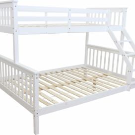 Patrová rozložitelná postel, bílá, BAGIRA Mdum