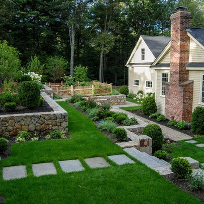 Moderní terasovitá zahrada - 