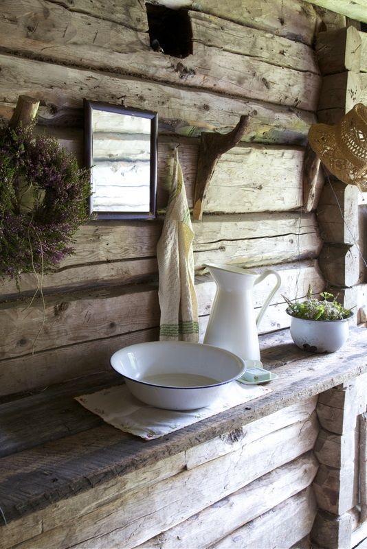 Venkovní dřevěná koupelna - 
