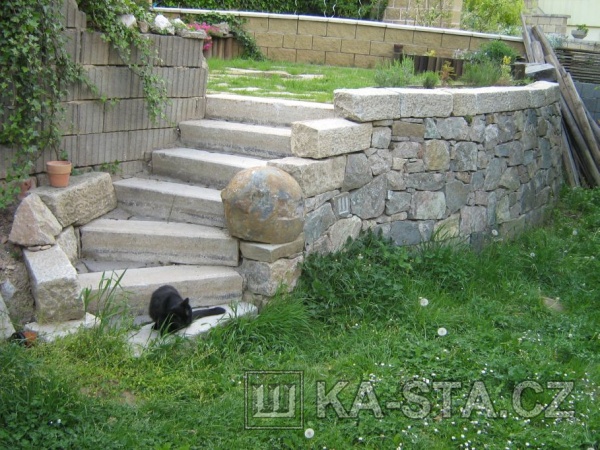 Schodiště součástí suché zdi - KA.STA - Kamenné stavby
