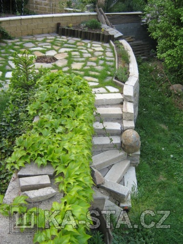 Točité schodiště při pohledu shora - KA.STA - Kamenné stavby